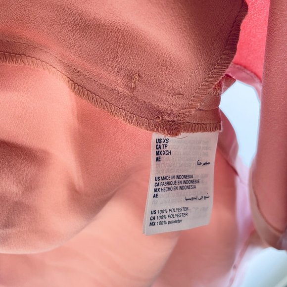 Bar III Women's Ruffle Drape Front Silky Jacket With Belt Pink Extra Small New - Picture 9 of 10